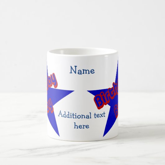 Birthday Boy Cute Personalized Koffiemok (Center)