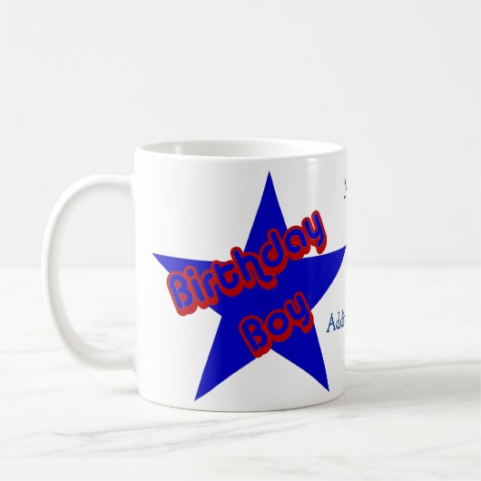 Birthday Boy Cute Personalized Koffiemok (Links)