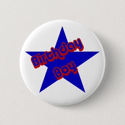 Birthday Boy Design Cute Button (Voorkant)
