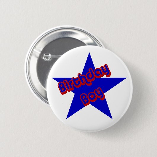 Birthday Boy Design Cute Button (Voorkant /achterkant)
