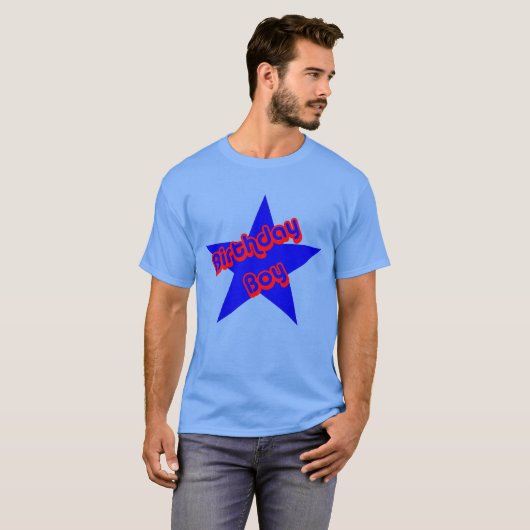 Birthday Boy Design T-shirt (Voorkant volledig)