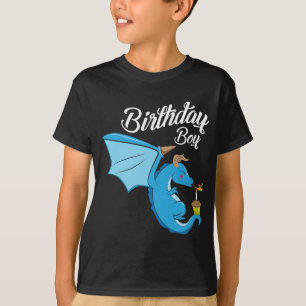 Birthday Boy Dragon Gift Cupcake Candle Fire T-shirt