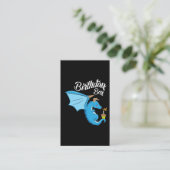 Birthday Boy Dragon Gift Cupcake Candle Fire Visitekaartje (Staand voorkant)