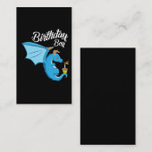 Birthday Boy Dragon Gift Cupcake Candle Fire Visitekaartje (Voorkant / Achterkant)