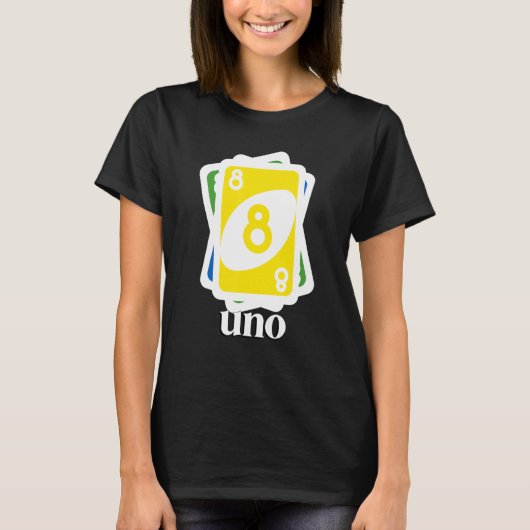 Birthday Boy Girl 8th Uno Matching Kaart Family Co T-shirt (Voorkant)