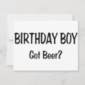 Birthday Boy got beer Kaart (Voorkant)
