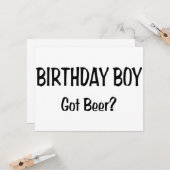 Birthday Boy got beer Kaart (Voorkant / Achterkant in situ)