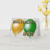Birthday Boy Happy Birthday Kaart (Gele Bloem)