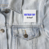 Birthday Boy heeft Beer Blue Vierkante Button 5,1 Cm (In situ)