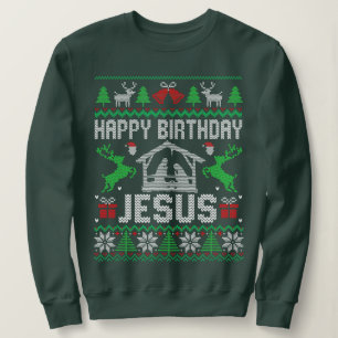 Birthday Boy Jesus Funny Ugly Kerstmis Trui