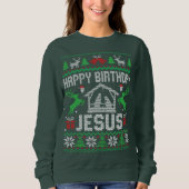 Birthday Boy Jesus Funny Ugly Kerstmis Trui (Voorkant)