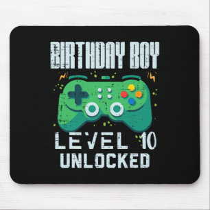 Birthday Boy Level 10 ontgrendelde gamer controlle Muismat