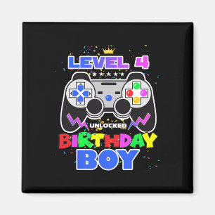 Birthday Boy Level 4 Unlocked Video Game 4th Birth Magneet