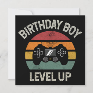 Birthday Boy Level Up Kaart