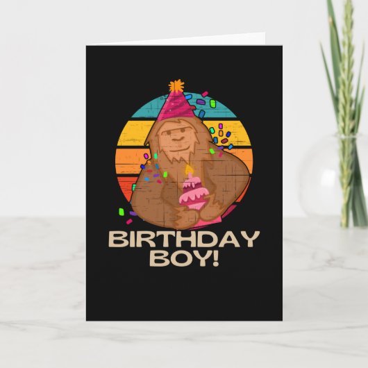 Birthday Boy Little Bigfoot Kaart (Voorkant)