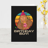 Birthday Boy Little Bigfoot Kaart (Gele Bloem)