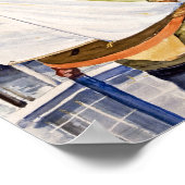 Birthday Boy met Zeilboot Poster (Hoek)