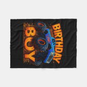 Birthday Boy Monster Truck Funny Family Matching  Fleece Deken (Voorkant (Horizontaal))