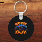 Birthday Boy Monster Truck Funny Family Matching  Sleutelhanger (Voorkant)