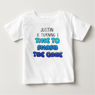 Birthday Boy, name and age, Smash Cake Shirt