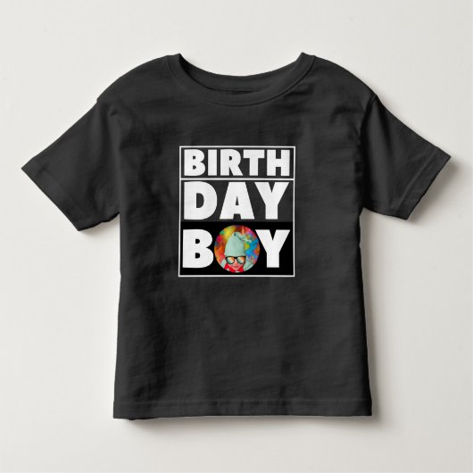 BIRTHDAY BOY PARTY CELEBRATION  KINDER SHIRTS (Voorkant)