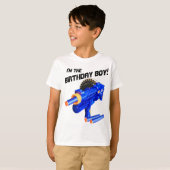 Birthday Boy Party Dart Wars Foam Laser Label Them T-shirt (Voorkant volledig)