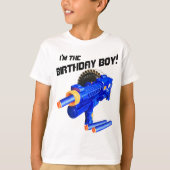 Birthday Boy Party Dart Wars Foam Laser Label Them T-shirt (Voorkant)