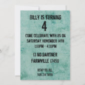 Birthday Boy party nodigt uit Kaart (Achterkant)