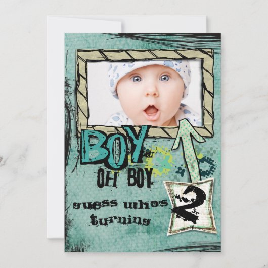 Birthday Boy party nodigt uit Kaart (Voorkant)