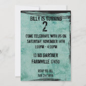 Birthday Boy party nodigt uit Kaart (Achterkant)