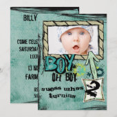 Birthday Boy party nodigt uit Kaart (Voorkant / Achterkant)