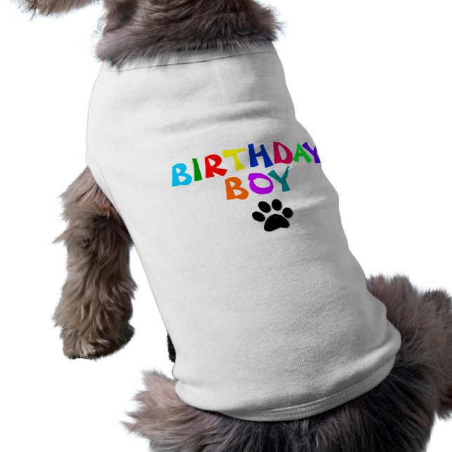 "Birthday Boy" Pet T-shirt (Achterkant)