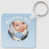 Birthday Boy Photo Winter Onederland Sleutelhanger (Achterkant)