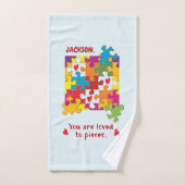 Birthday Boy Puzzle Love to Piecces Bad Handdoek (Handdoek)