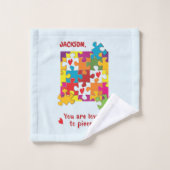 Birthday Boy Puzzle Love to Piecces Bad Handdoek (Wasdoekje)