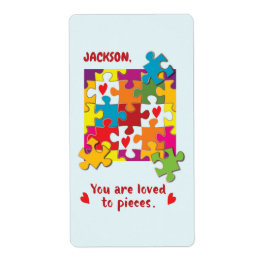 Birthday Boy Puzzle Love to Piecces Etiket