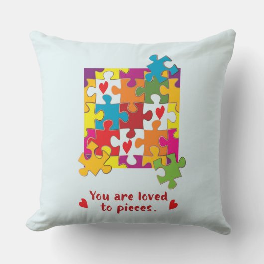 Birthday Boy Puzzle Love to Piecces Kussen (Voorkant)