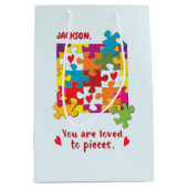 Birthday Boy Puzzle Love to Piecces Medium Cadeauzakje (Voorkant)