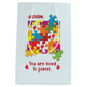 Birthday Boy Puzzle Love to Piecces Medium Cadeauzakje (Achterkant)