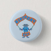 Birthday Boy Robot Ronde Button 3,2 Cm (Voorkant)