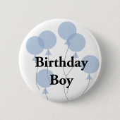 Birthday Boy Ronde Button 5,7 Cm (Voorkant)