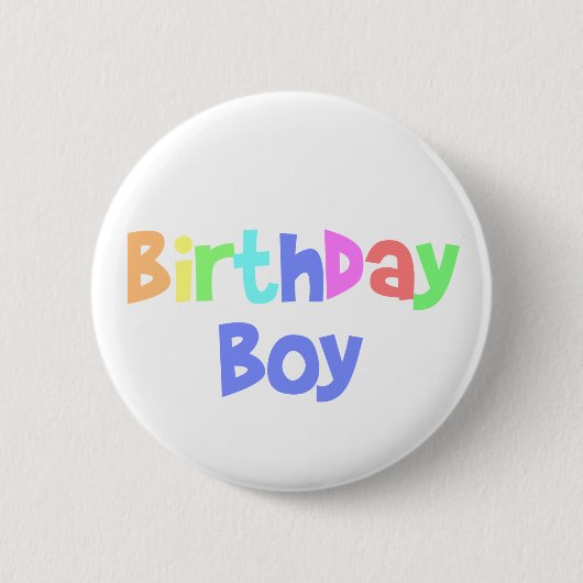 Birthday Boy Ronde Button 5,7 Cm (Voorkant)
