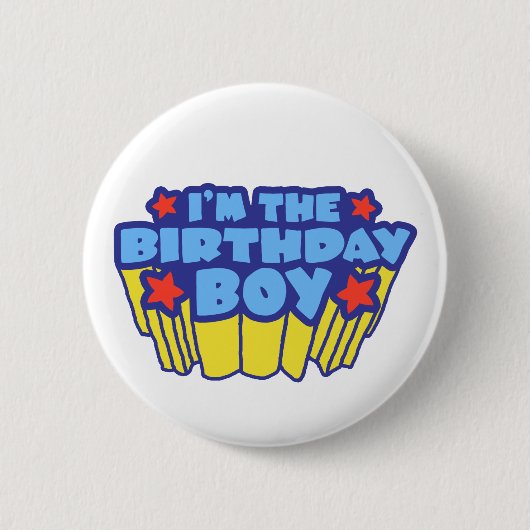 Birthday Boy Ronde Button 5,7 Cm (Voorkant)