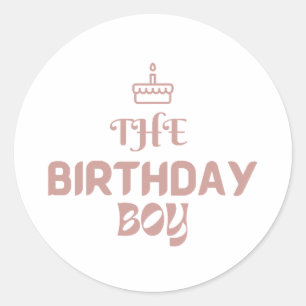 Birthday Boy Ronde Sticker