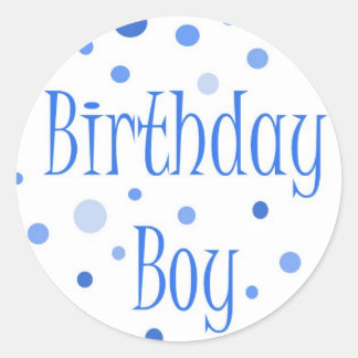 Birthday Boy Ronde Sticker