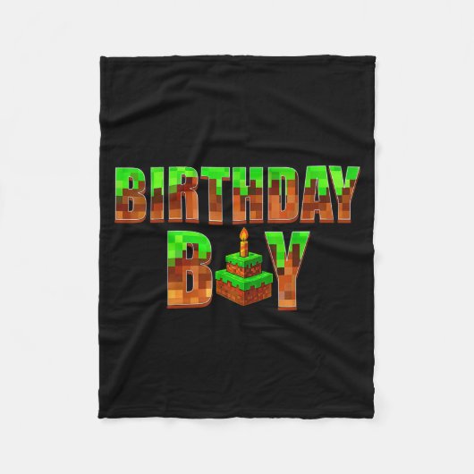 Birthday Boy Shirt Happy Birthday Video Game Xel K Fleece Deken (Voorkant)