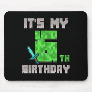 Birthday Boy Shirt Het is mijn 6e verjaardag Gamer Muismat