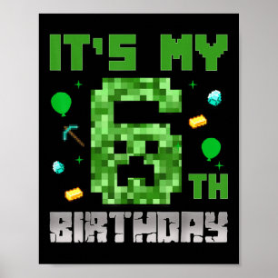 Birthday Boy Shirt is mijn 6e verjaardag videogame Poster