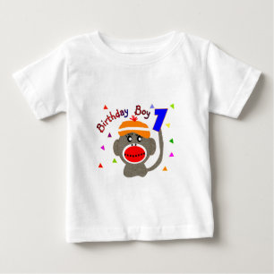 Birthday BOY Sock apen 1 jaar oud