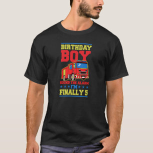 Birthday Boy Sound The Alarm I'm Eindelijk 5 jaar T-shirt